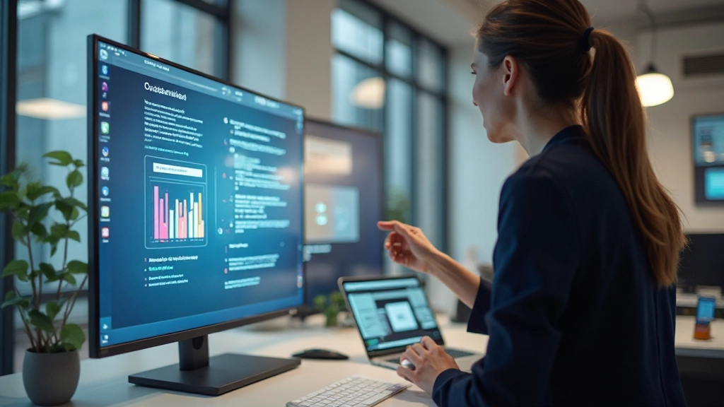 Docent presenteert digitale lesmateriaal